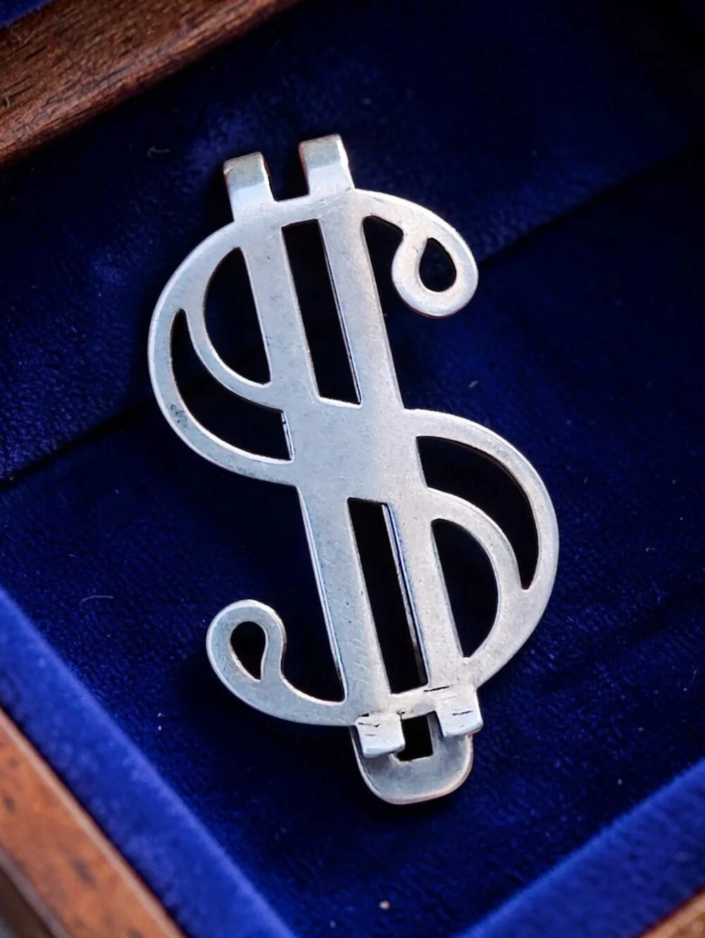💵 Vintage Sterling Silver Dollar Sign Money Clip